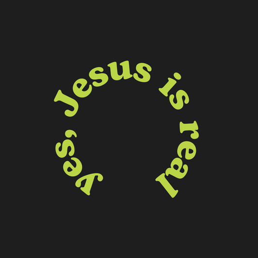 Yes, Jesus is Real Lime Green Car Sticker